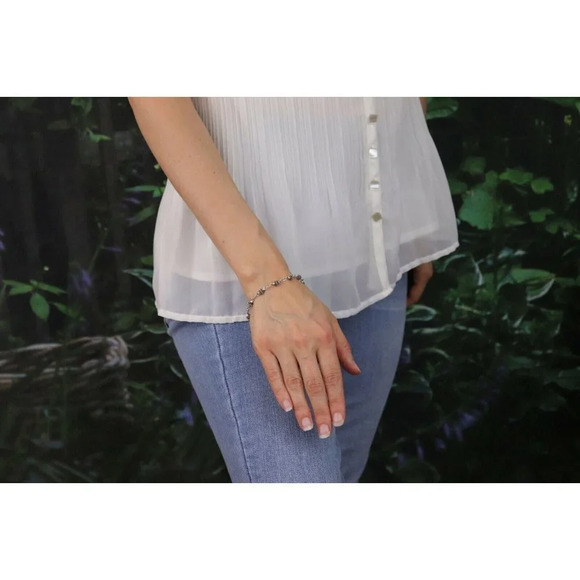 Sterling Silver Link Bracelet 7 1/4 inch - Picture 3 of 9